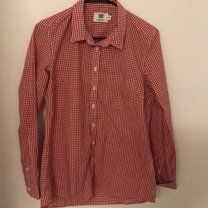 Cargo Crew red / white plaid cotton shirt